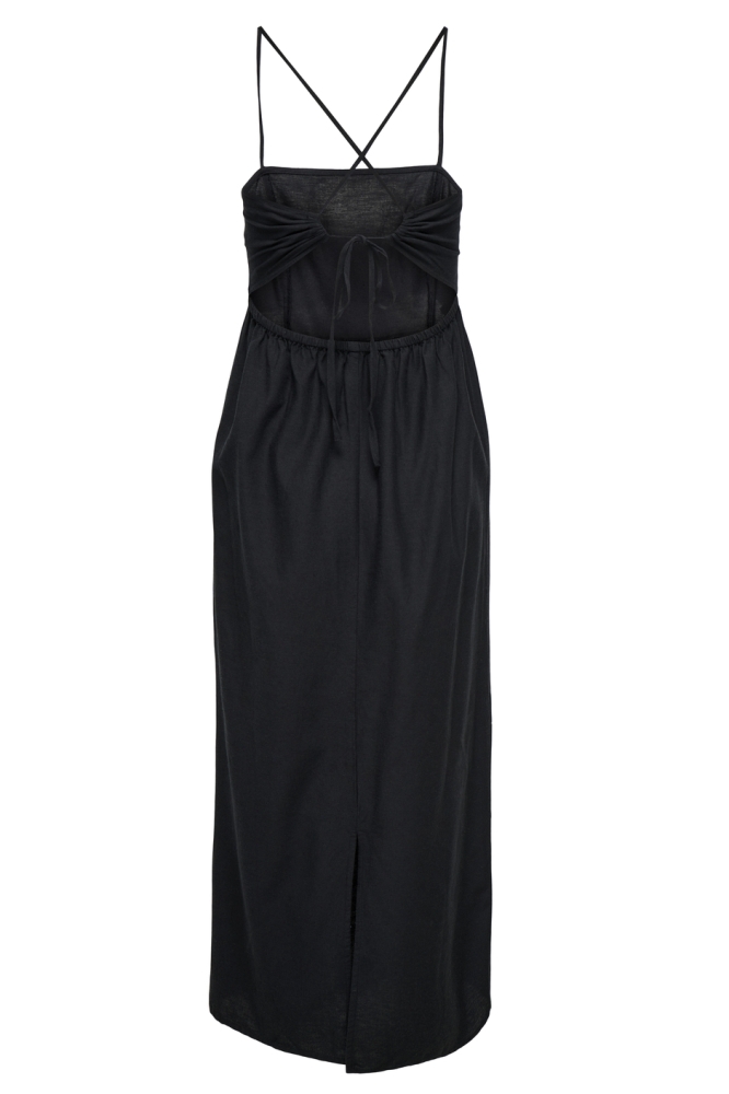 ONLJAKIRI LINEN STRAP MIDI DRESS WV 15357771 Black